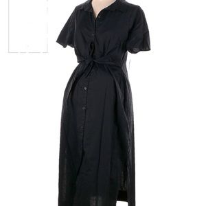 NWT Old Navy Maternity Tie front Midi Shirt Dress M